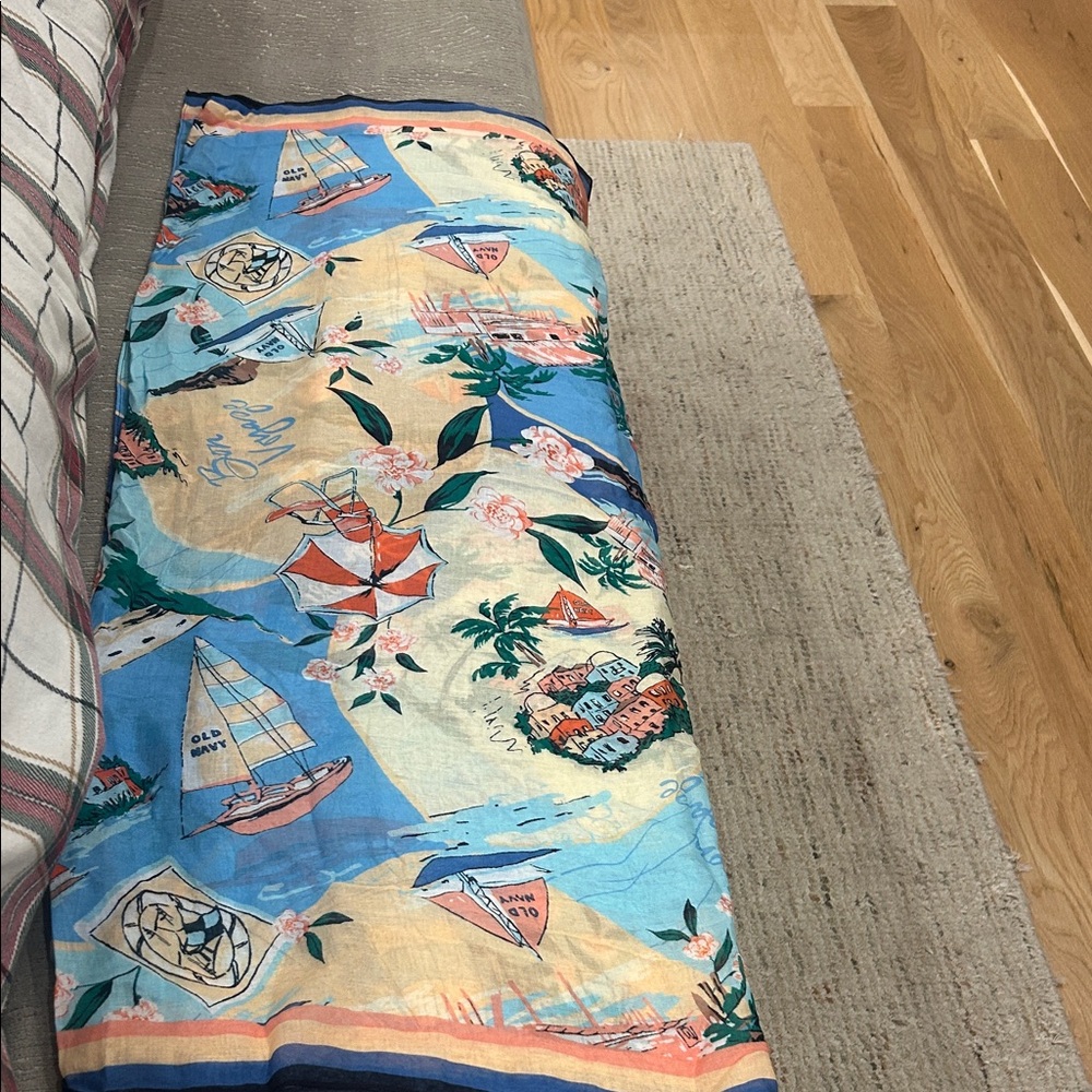 Colorful Beach Themed long cover up